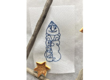 Stickdatei - Schneemann Alphabet Buchstabe I